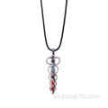 7 chakra Reiki curación piedras preciosas colgante Yoga balance collar de perlas